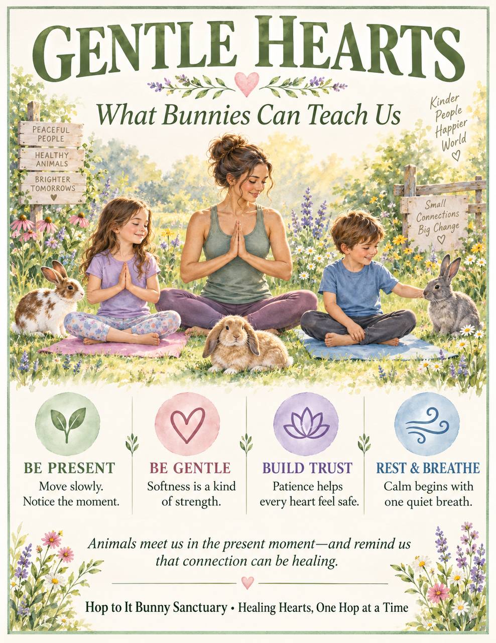 Gentle Hearts: What Bunnies Can Teach Us — be present, be gentle, build trust, rest and breathe